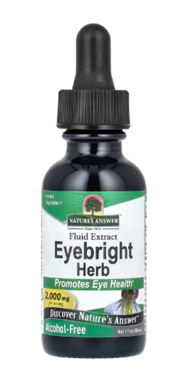 Nature's Answer, Eyebright Herb, Fluid Extract, Alcohol-Free, 2,000 mg, 1 fl oz (30 ml)
