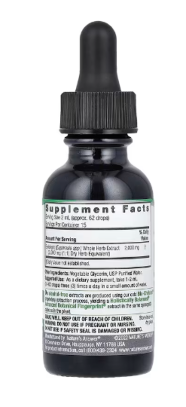 Nature's Answer, Eyebright Herb, Fluid Extract, Alcohol-Free, 2,000 mg, 1 fl oz (30 ml)