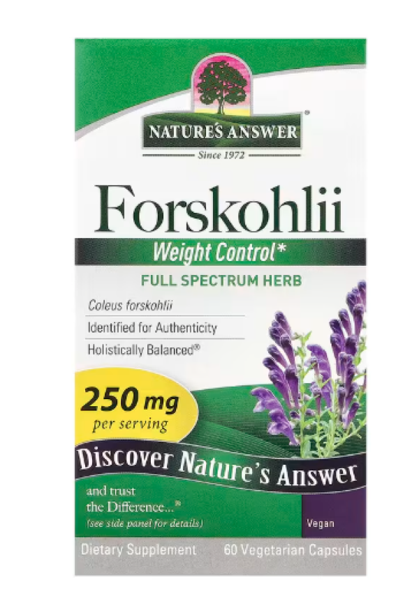 Nature's Answer, Forskohlii, 250 mg, 60 Vegetarian Capsules