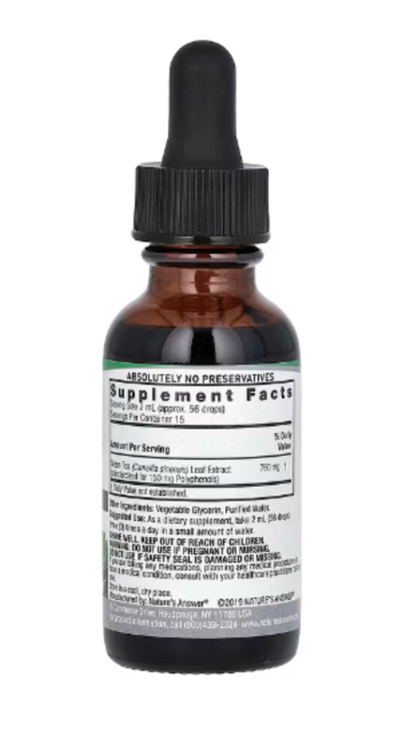 Nature's Answer, Green Tea Extract, Alcohol-Free, 1 fl oz (30 ml)