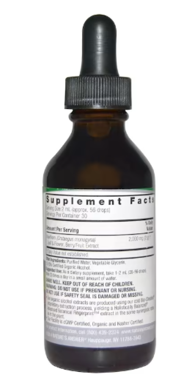 Nature's Answer, Hawthorn, Low Organic Alcohol, 2,000 mg, 2 fl oz (60 ml)