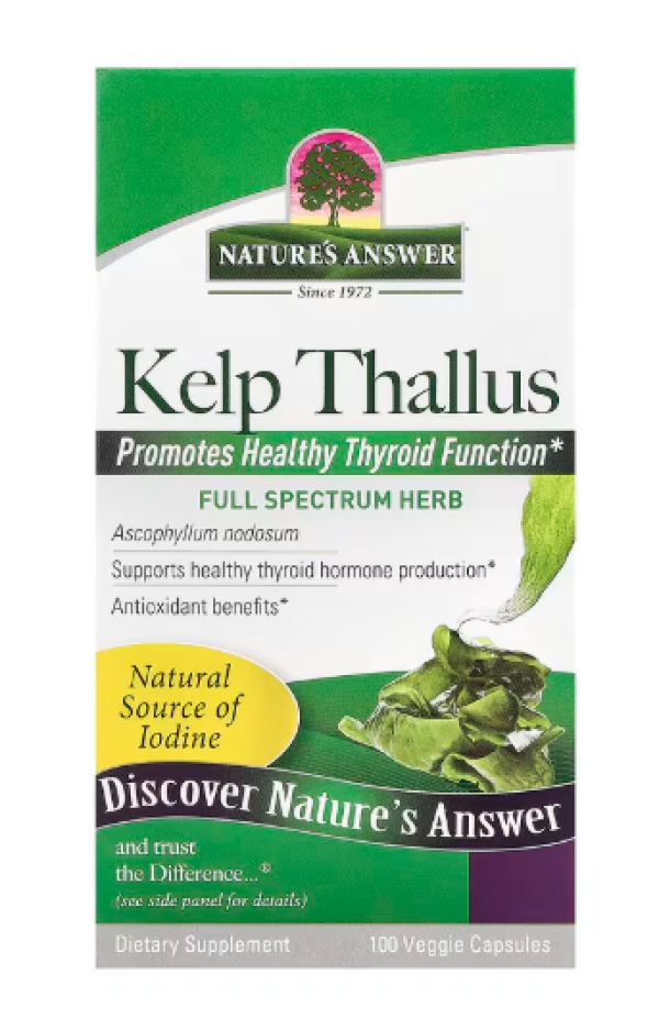 Nature's Answer, Kelp Thallus, 100 Veggie Capsules