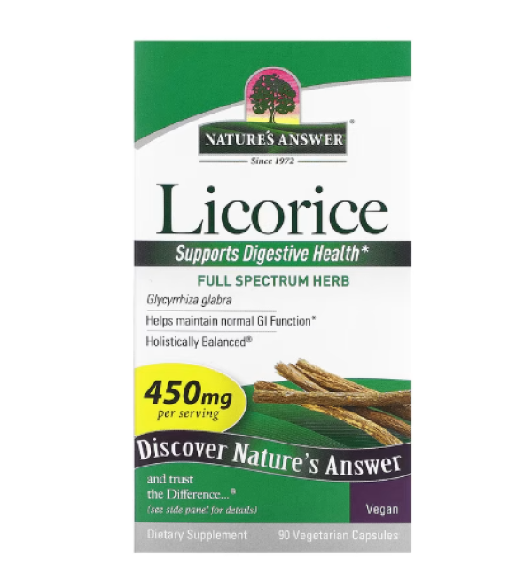 Nature's Answer, Licorice, 450 mg, 90 Vegetarian Capsules