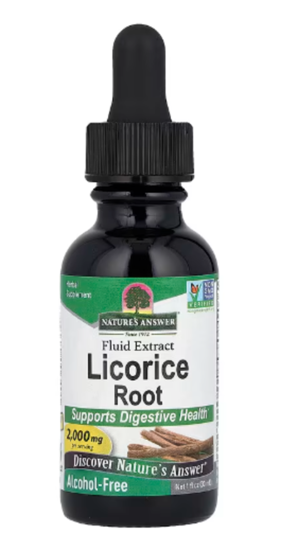 Nature's Answer, Licorice Root, Fluid Extract, Alcohol-Free, 2,000 mg, 1 fl oz (30 ml)