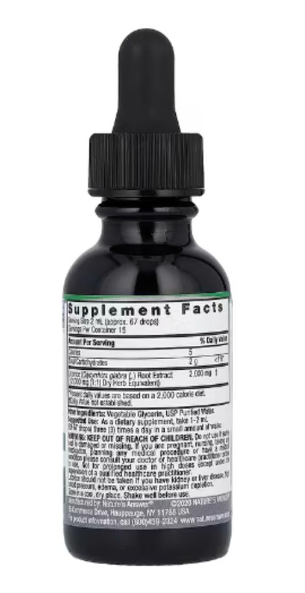 Nature's Answer, Licorice Root, Fluid Extract, Alcohol-Free, 2,000 mg, 1 fl oz (30 ml)
