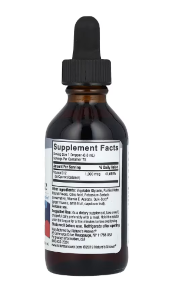 Nature's Answer, Liquid Vitamin B-12, 2 fl oz (60 ml)