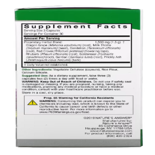 Nature's Answer, Liver Support, 1,500 mg, 90 Vegetarian Capsules (500 mg per Capsule)