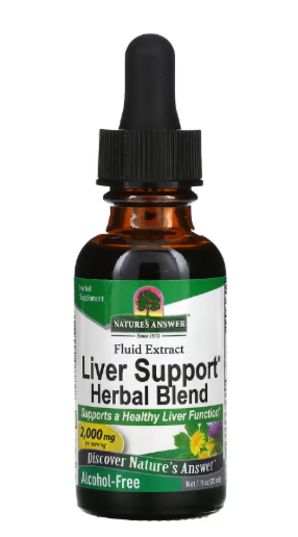 Nature's Answer, Liver Support Herbal Blend, Fluid Extract, Alcohol-Free, 2,000 mg, 1 fl oz (30 ml)