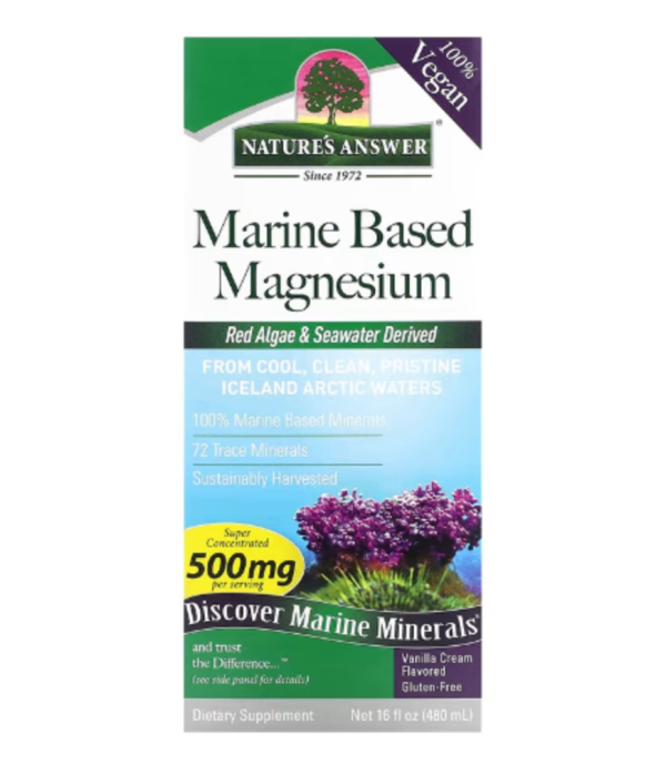 Nature's Answer, Marine Based Magnesium, Vanilla Cream, 500 mg, 16 fl oz (480 ml)