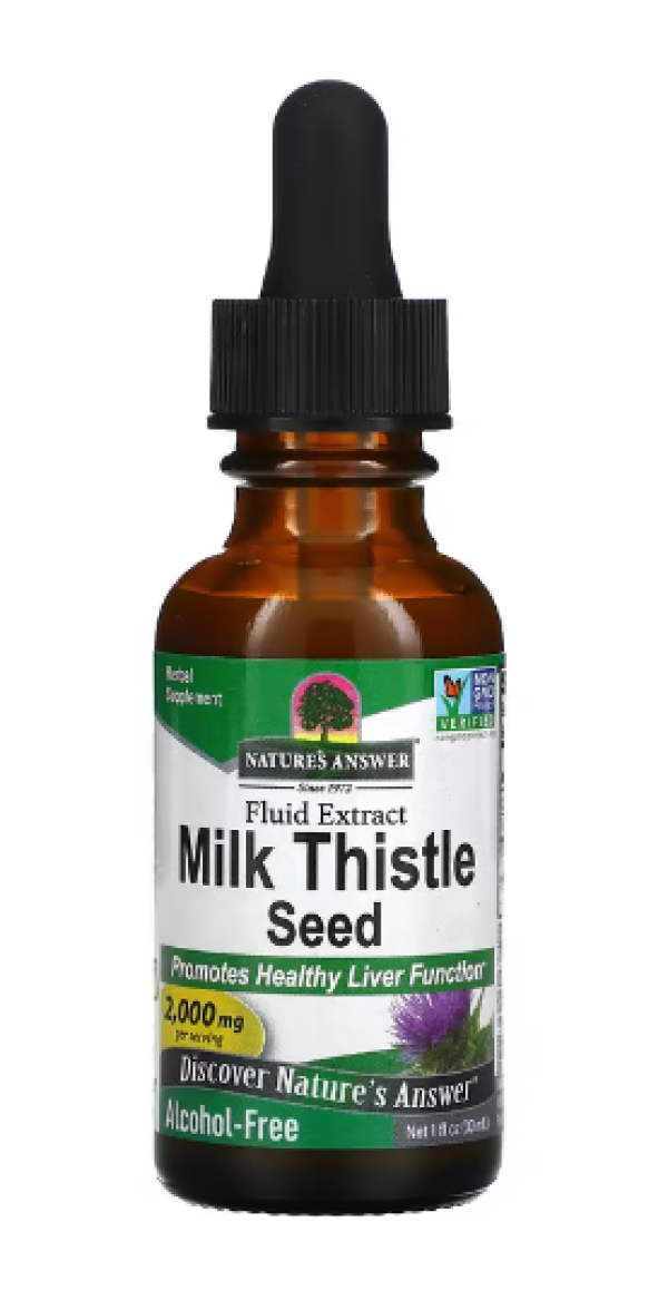 Nature's Answer, Milk Thistle Seed, Fluid Extract, Alcohol-Free, 2,000 mg, 1 fl oz (30 ml)