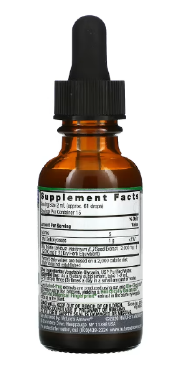 Nature's Answer, Milk Thistle Seed, Fluid Extract, Alcohol-Free, 2,000 mg, 1 fl oz (30 ml)