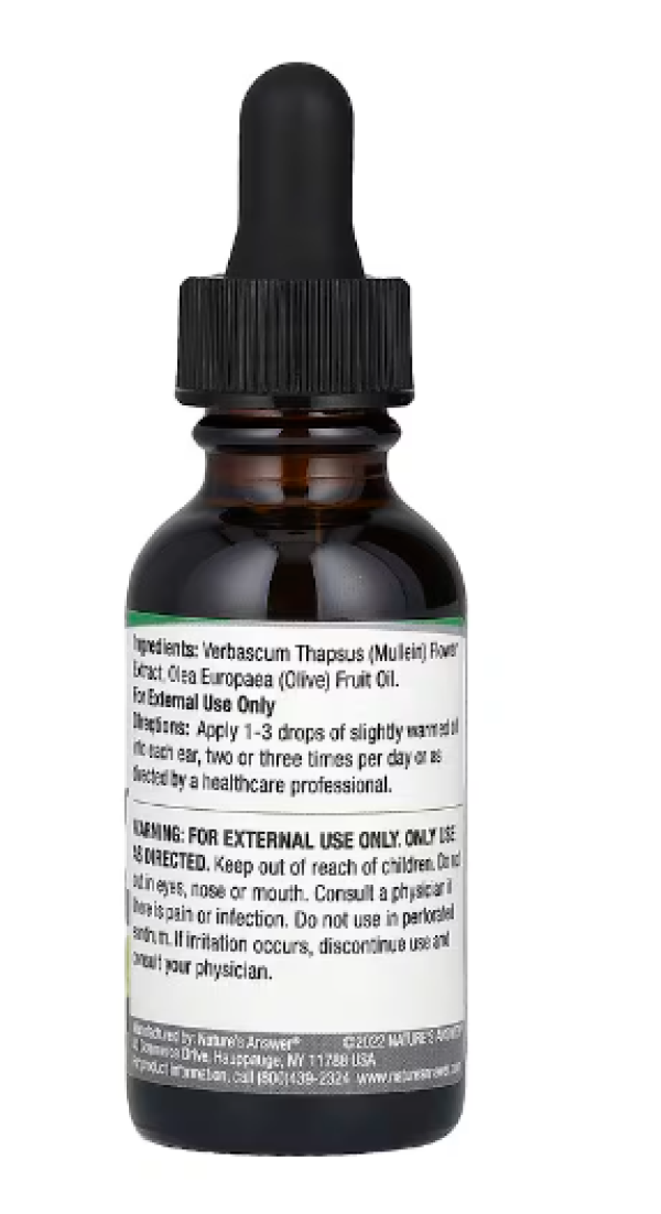 Nature's Answer, Mullein Flower Ear Oil, Alcohol Free, 1 fl oz (30 ml)