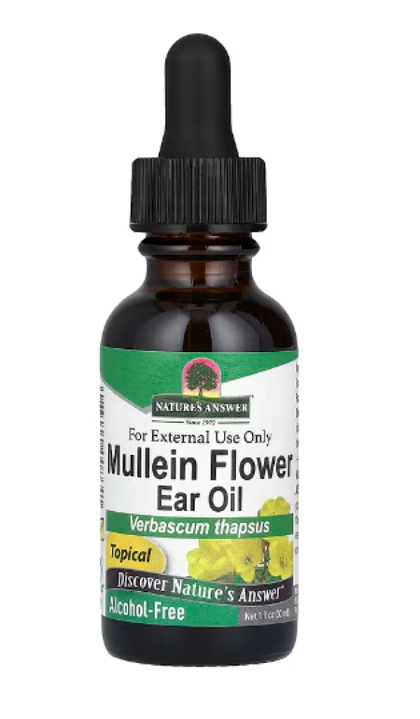 Nature's Answer, Mullein Flower Ear Oil, Alcohol Free, 1 fl oz (30 ml)