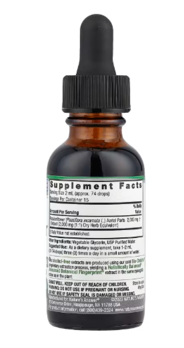 Nature's Answer, Passionflower Aerial Parts, Fluid Extract, Alcohol-Free, 2,000 mg, 1 fl oz (30 ml)
