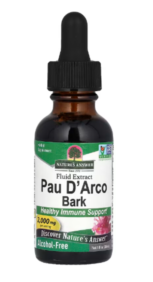 Nature's Answer, Pau D' Arco Bark, Alcohol-Free, 2,000 mg, 1 fl oz (30 ml)