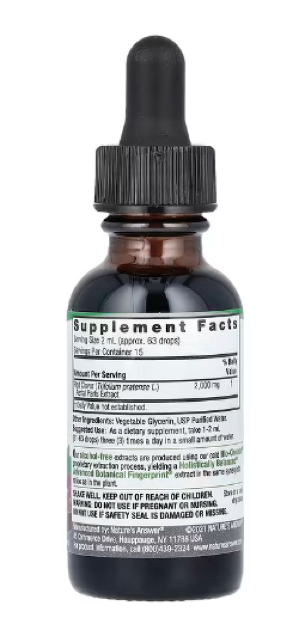 Nature's Answer, Red Clover Aerial Parts, Fluid Extract, Alcohol-Free, 2,000 mg, 1 fl oz (30 ml)