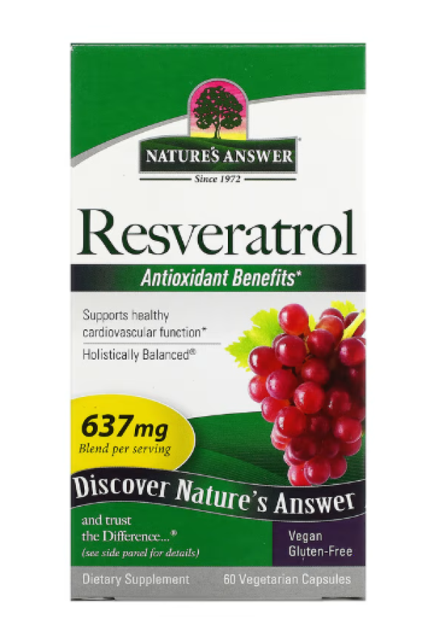 Nature's Answer, Resveratrol, 637 mg, 60 Vegetarian Capsules