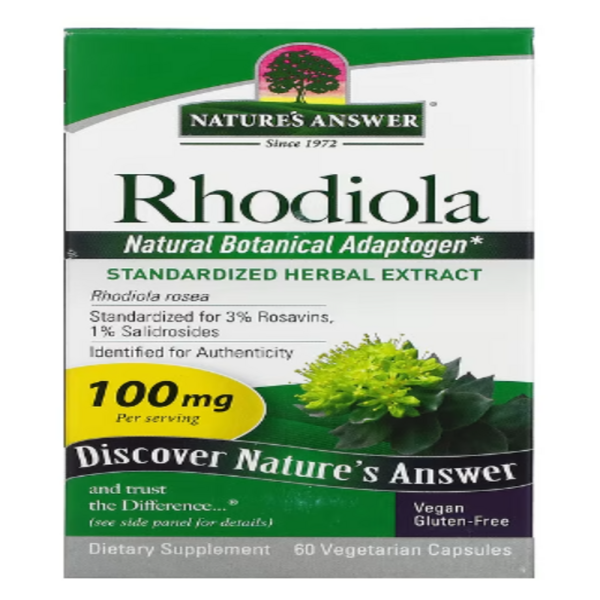Nature's Answer, Rhodiola, 100 mg, 60 Vegetarian Capsules