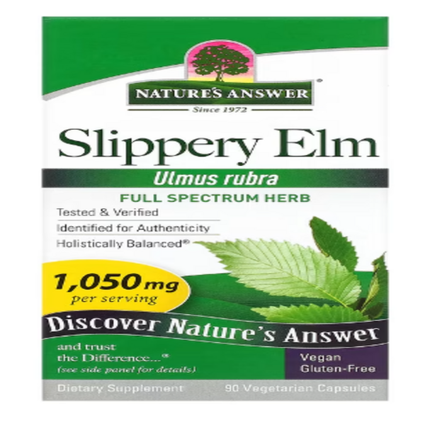 Nature's Answer, Slippery Elm, 1,050 mg, 90 Vegetarian Capsules (350 mg per Capsule)