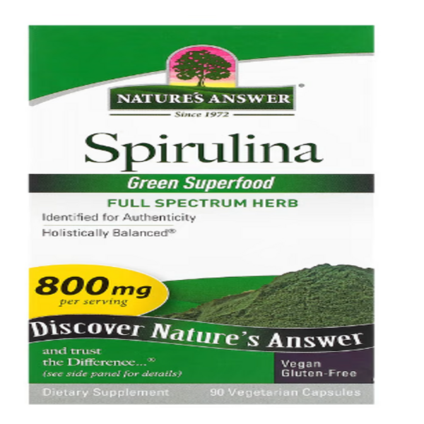 Nature's Answer, Spirulina, 800 mg, 90 Vegetarian Capsules (400 mg per Capsule)
