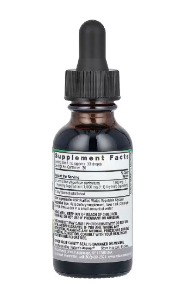 Nature's Answer, St. John's Wort Extract, Alcohol-Free, 1,000 mg, 1 fl oz (30 ml)