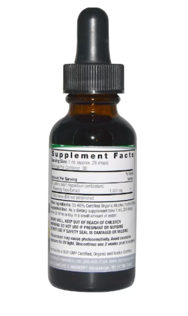 Nature's Answer, St. John's Wort, Low Organic Alcohol, 1000 mg, 1 fl oz (30 ml)