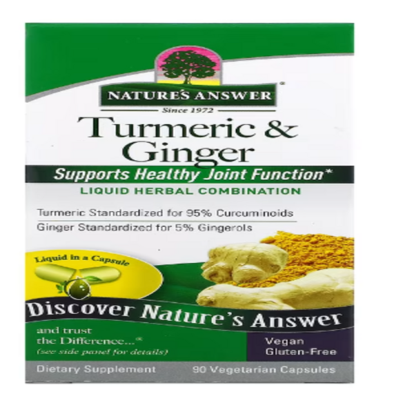 Nature's Answer, Turmeric & Ginger, 90 Vegetarian Capsules