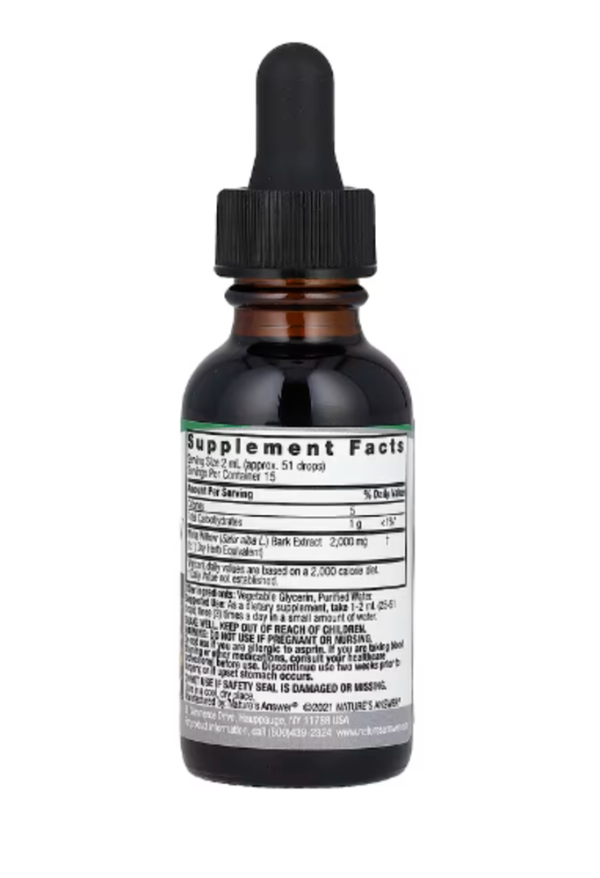 Nature's Answer, White Willow, Alcohol-Free, 2,000 mg, 1 fl oz (30 ml)