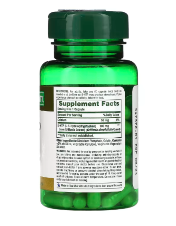 Nature's Bounty, 5-HTP, 100 mg, 60 Capsules
