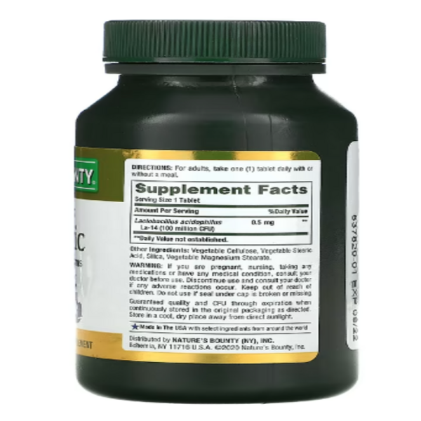 Nature's Bounty, Acidophilus Probiotic, 120 Tablets