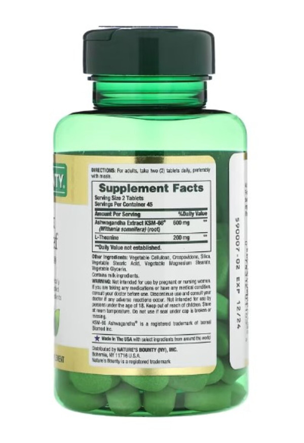 Nature's Bounty, Anxiety & Stress Relief, 90 Tablets