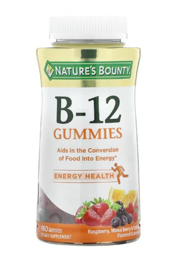 Nature's Bounty, B-12 Gummies, Raspberry, Mixed Berry & Orange, 160 Gummies