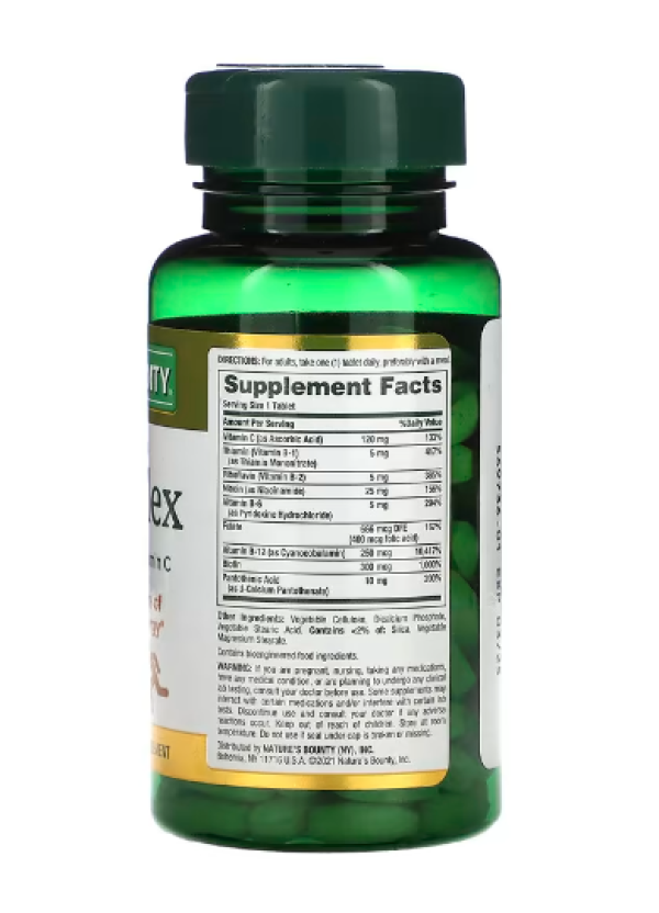 Nature's Bounty, B-Complex, Time Released, 125 Coated Tablets