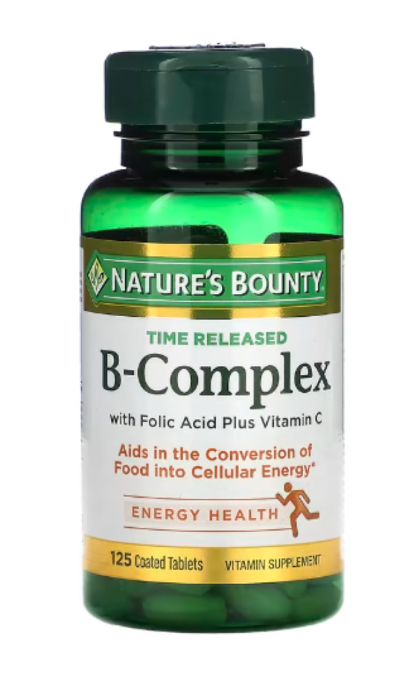 Nature's Bounty, B-Complex, Time Released, 125 Coated Tablets