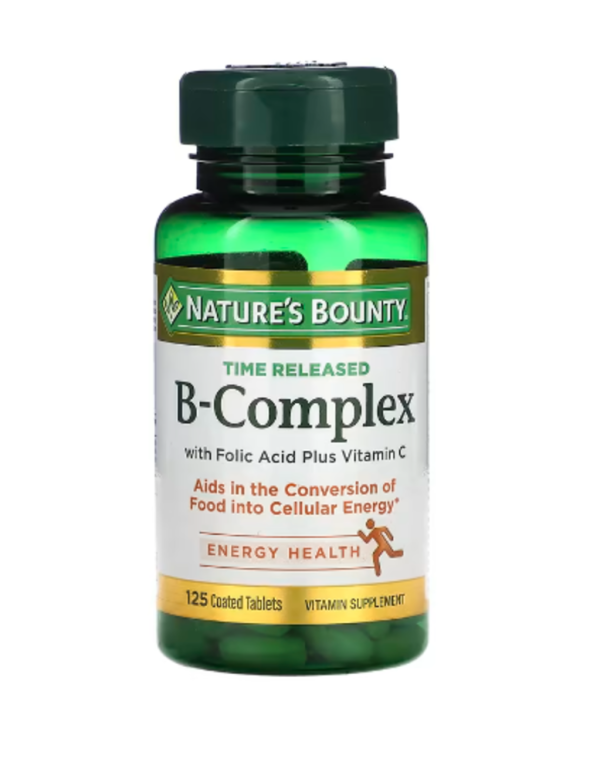 Nature's Bounty, B-Complex, Time Released, 125 Coated Tablets, Near EXP- Mar-2025