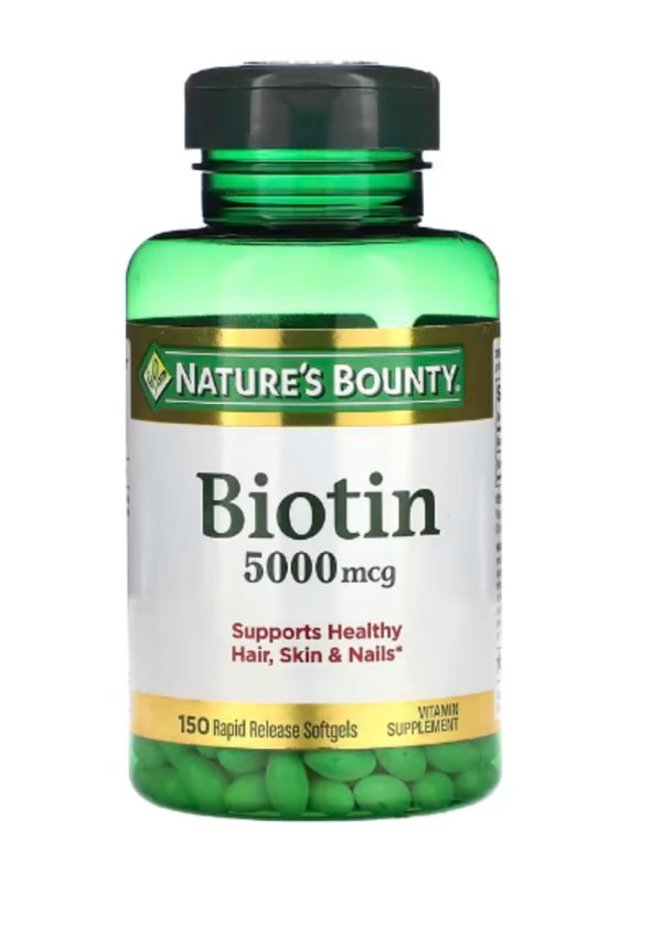 Nature's Bounty, Biotin, 5,000 mcg, 150 Rapid Release Softgels
