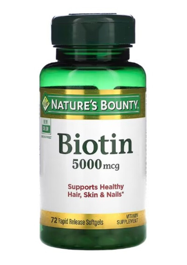 Nature's Bounty, Biotin, 5,000 mcg, 72 Rapid Release Softgels
