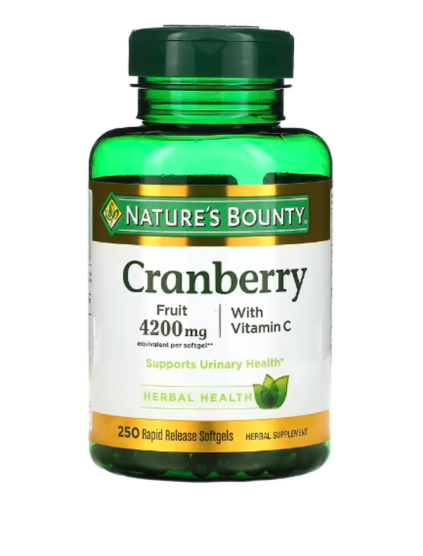 Nature's Bounty, Cranberry with Vitamin C, 250 Rapid Release Softgels