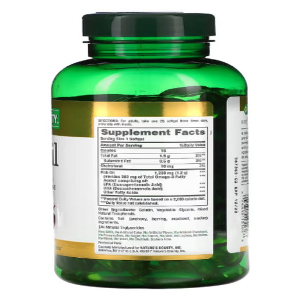 Nature's Bounty, Fish Oil, 1,200 mg, 200 Rapid Release Softgels