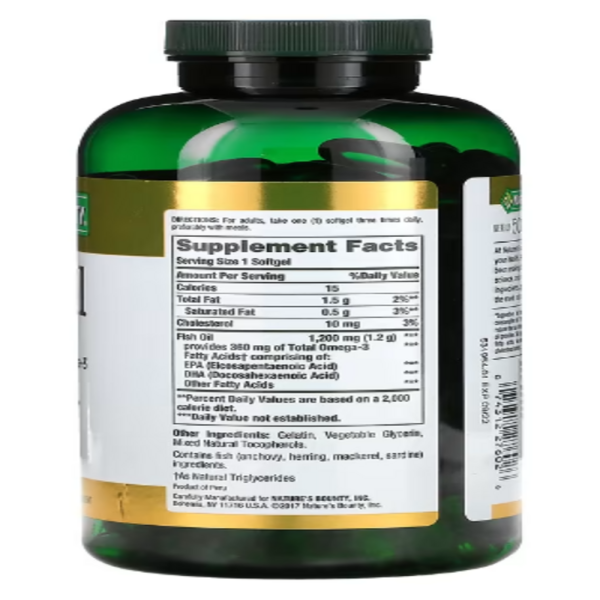 Nature's Bounty, Fish Oil, 1,200 mg, 320 Rapid Release Softgels