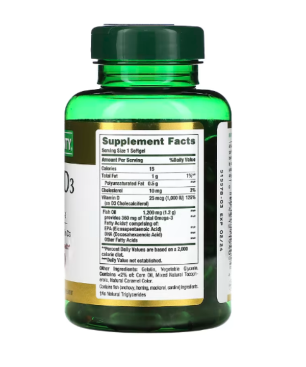 Nature's Bounty, Fish Oil + D3, 90 Rapid Release Softgels