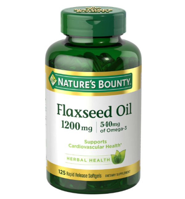 Nature's Bounty, Flaxseed Oil 1200 mg, 125 Rapid Release Softgels