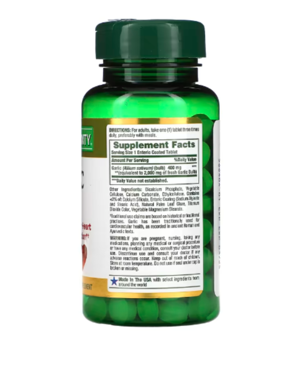Nature's Bounty, Garlic, 2,000 mg, 120 Coated Tablets