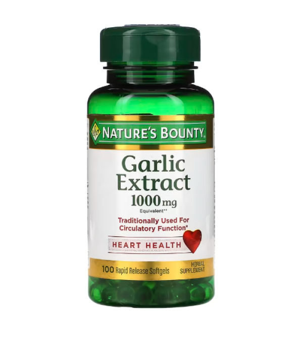Nature's Bounty, Garlic Extract, 1,000 mg, 100 Rapid Release Softgels