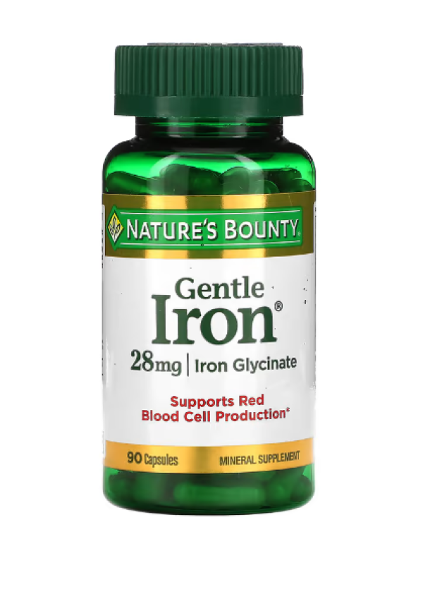 Nature's Bounty, Gentle Iron, 28 mg, 90 Capsules