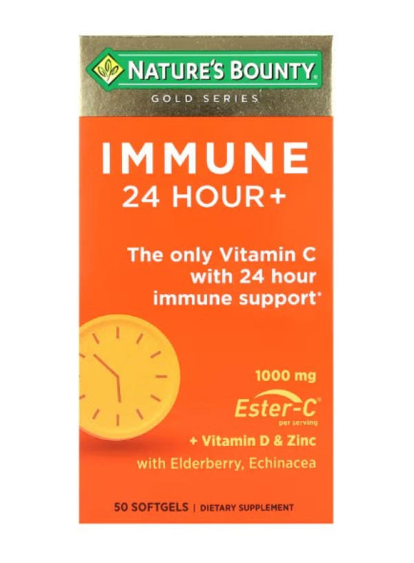 Nature's Bounty, Gold Series, Immune 24 Hour+, 50 Softgels