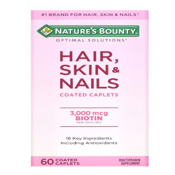 Nature's Bounty, Hair, Skin & Nails, 60 Coated Caplets
