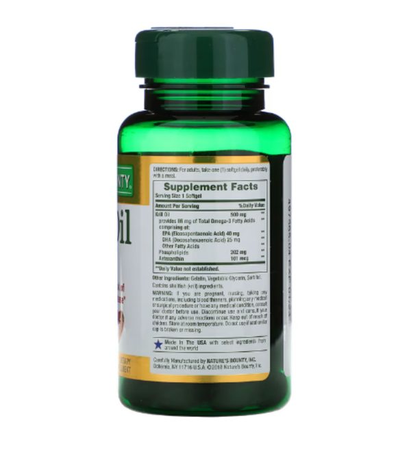 Nature's Bounty, Krill Oil, 500 mg, 30 Rapid Release Softgels