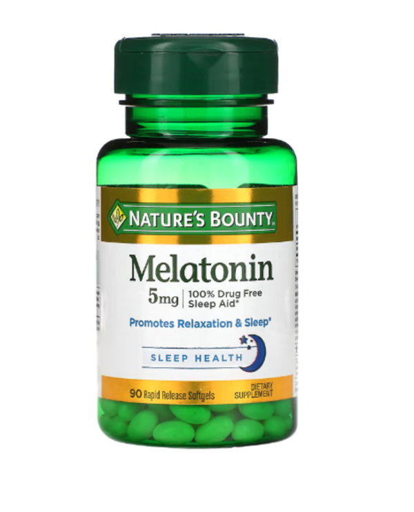 Nature's Bounty, Melatonin, 5 mg, 90 Rapid Release Softgels