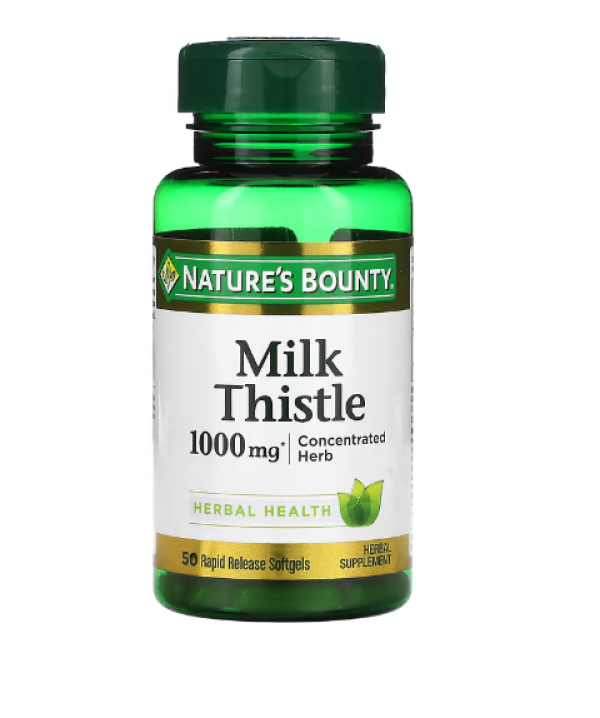 Nature's Bounty, Milk Thistle, 1,000 mg, 50 Rapid Release Softgels